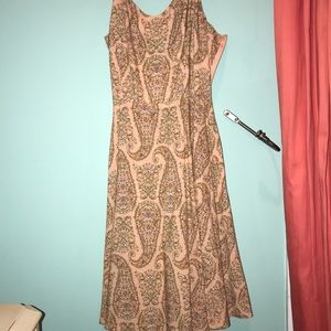 Floral Paisley type Pink/ Peach Dress